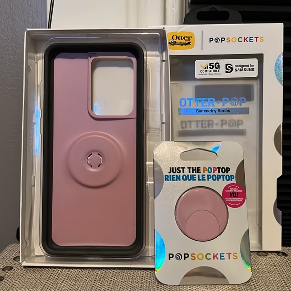 Galaxy S20 Ultra Otter + Pop Symmetry Series Case Mauveolous Pink - Picture 3 of 8